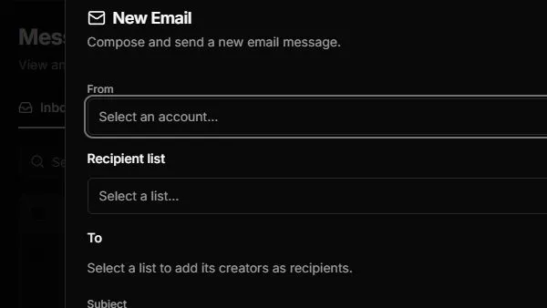 Creator outreach composer
